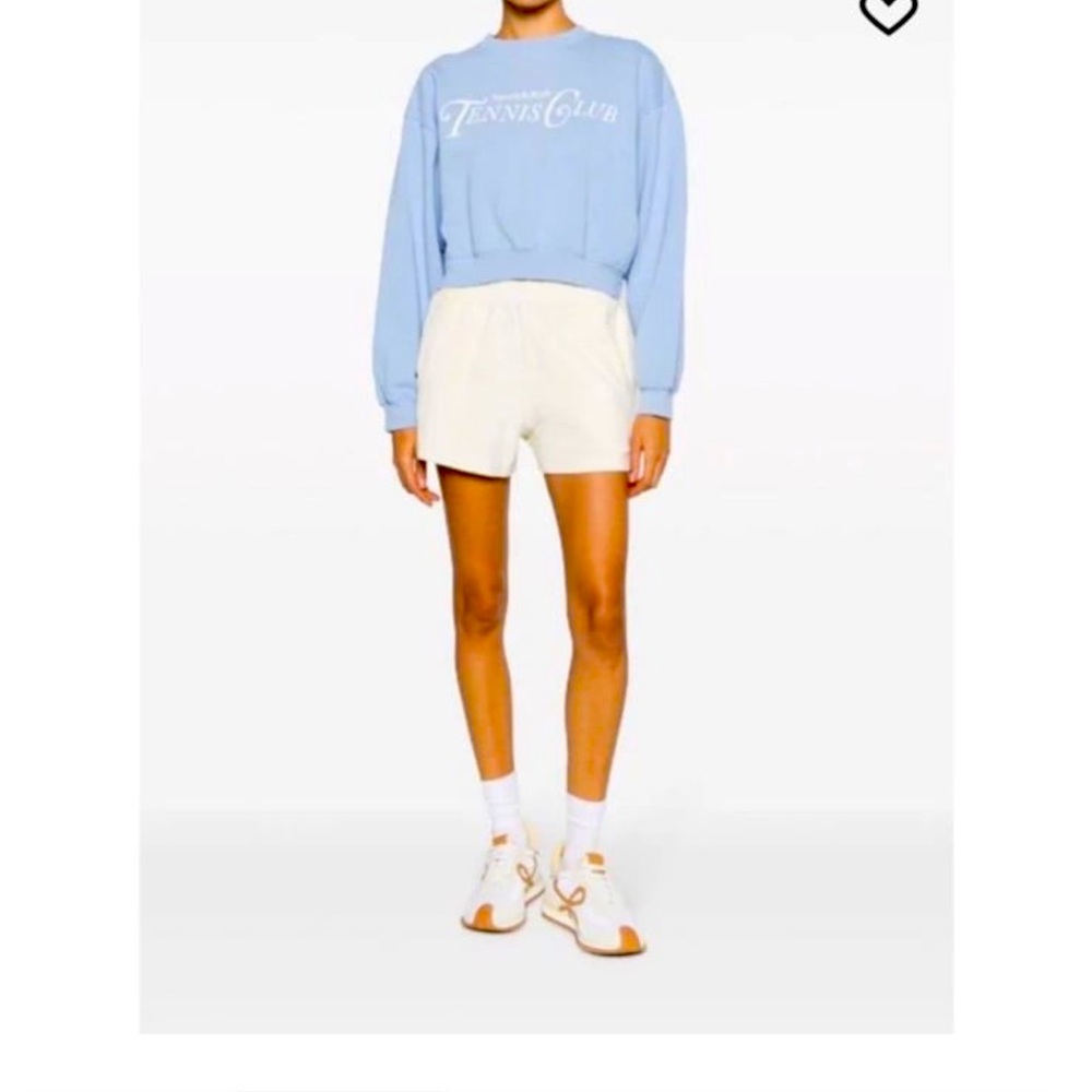 EUC🩵SPORTY & RICH CROPPED LIGHT BLUE SWEATSHIRT